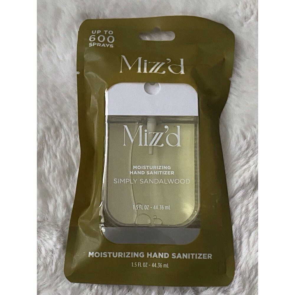 Mizzz’d Scented Hand Sanitizer Spray‎ 1.5 Fl Oz Simply Sandalwood Moisturizing